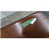 Image 3 : Ekornes Leather and Bentwood Ottoman, Extends for Storage, and Bentwood Tray