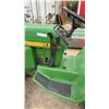 Image 11 : John Deere 300F Garden Tractor with Front Snow Blower, Rear Tiller, Tire Chains and Wheel Weights.