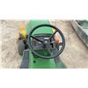 Image 13 : John Deere 300F Garden Tractor with Front Snow Blower, Rear Tiller, Tire Chains and Wheel Weights.