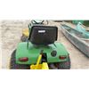 Image 14 : John Deere 300F Garden Tractor with Front Snow Blower, Rear Tiller, Tire Chains and Wheel Weights.