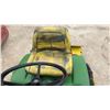 Image 16 : John Deere 300F Garden Tractor with Front Snow Blower, Rear Tiller, Tire Chains and Wheel Weights.