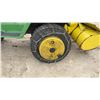 Image 2 : John Deere 300F Garden Tractor with Front Snow Blower, Rear Tiller, Tire Chains and Wheel Weights.