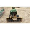 Image 7 : John Deere 300F Garden Tractor with Front Snow Blower, Rear Tiller, Tire Chains and Wheel Weights.