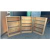 Image 1 : Three Light-Colored Plywood Bookshelves With Adjustable Shelves, 48 × 32 × 12”