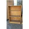 Image 5 : Three Light-Colored Plywood Bookshelves With Adjustable Shelves, 48 × 32 × 12”