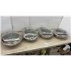 Image 1 : Four Spring Stainless Steel Oval Chafing Dishes with Hinged Glass Lids (1 Lid Hinge Needs