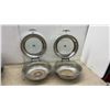 Image 6 : Four Spring Stainless Steel Oval Chafing Dishes with Hinged Glass Lids (1 Lid Hinge Needs