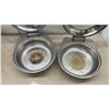 Image 7 : Four Spring Stainless Steel Oval Chafing Dishes with Hinged Glass Lids (1 Lid Hinge Needs