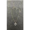 Image 7 : 12K Gold Filled Hawaii Necklace with Heart Pendant and Vintage Gold tone Ring