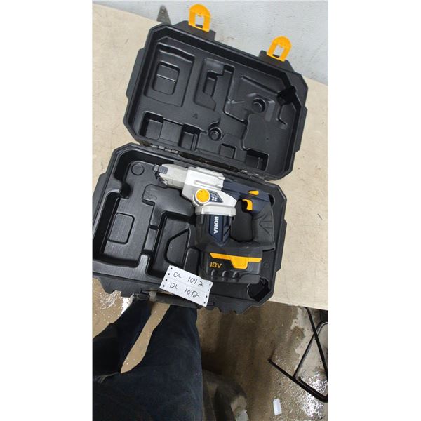 Rona 18V Cordless fastener tool staples or nails Battery, and Hard Case no charger