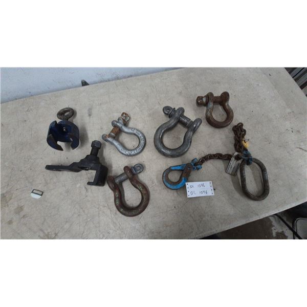Assorted Shackles and Clamps: clevis