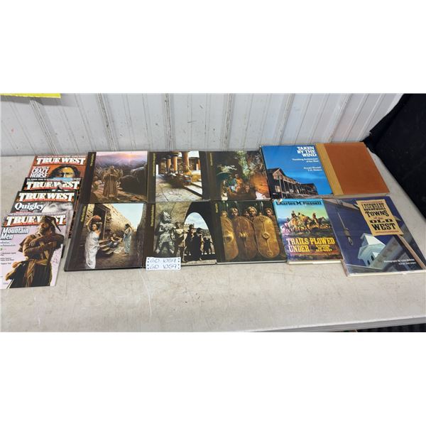 Lot of 6 Western Books and 4 True West Magazines