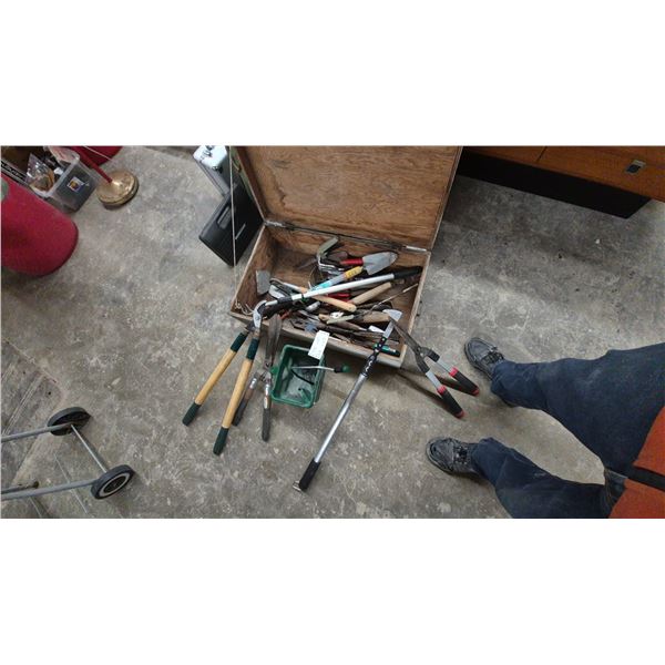 Assorted Garden Tools: Loppers, Shears, Trowels, Cultivators