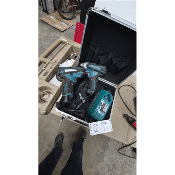 2 Makita 18V LXT Impact Driver Kits with Charger and Case