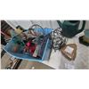 Image 3 : Assorted Bird Feeders, Watering Can, and Wire Baskets