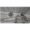 Image 4 : Metal Garden Stakes: 3 Flower Stakes, 3 Snowman Stakes, and 1 Scroll Stake