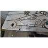 Image 5 : Metal Garden Stakes: 3 Flower Stakes, 3 Snowman Stakes, and 1 Scroll Stake