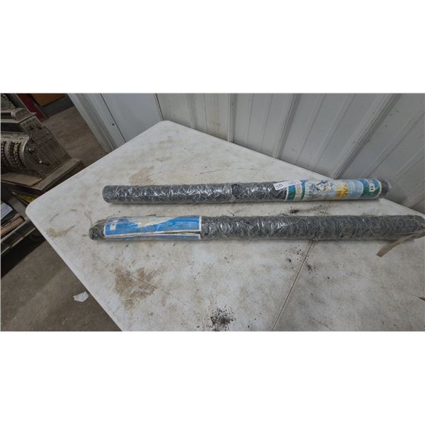 Two Rolls of Chicken Wire Fencing, 36” × 25 Ft