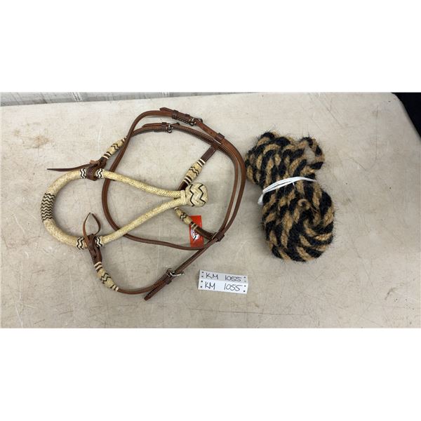 New Bosal Training Bridle and Rope
