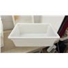 Image 2 : Four White Rectangular Plastic Storage Containers with Lids, 9 × 24 × 16”