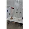 Image 1 : Red Floor Lamp and Magnifying Desk Lamp