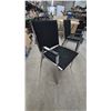 Image 2 : Two Black Fabric and Chrome Armchairs