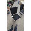Image 3 : Two Black Fabric and Chrome Armchairs