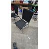 Image 4 : Two Black Fabric and Chrome Armchairs