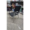 Image 5 : Two Black Fabric and Chrome Armchairs
