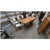 Image 1 : Oak Dining Table, 42”×63”×30”, and 6 Chairs with 20” Leaf