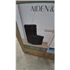Image 2 : Aiden and Ivy Leather Armless Dining Chair with Casters, Top Grain Leather
