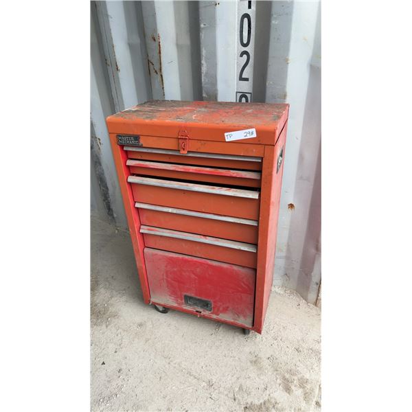 Master Mechanic Rolling Tool Chest with 5 Drawers and Top Compartment