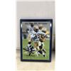 Image 3 : Milton Stegall Signed CFL TD Leader Clock and Framed Football Player Photo
