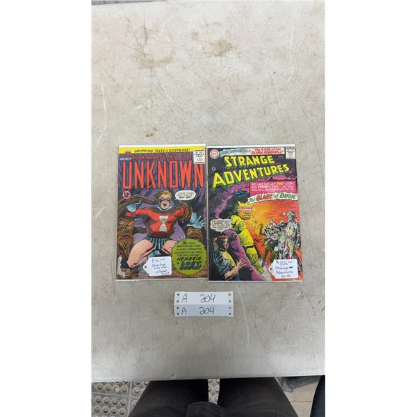 Adventures Into the Unknown #162 and Strange Adventures #182 Vintage 1966 Comic Books