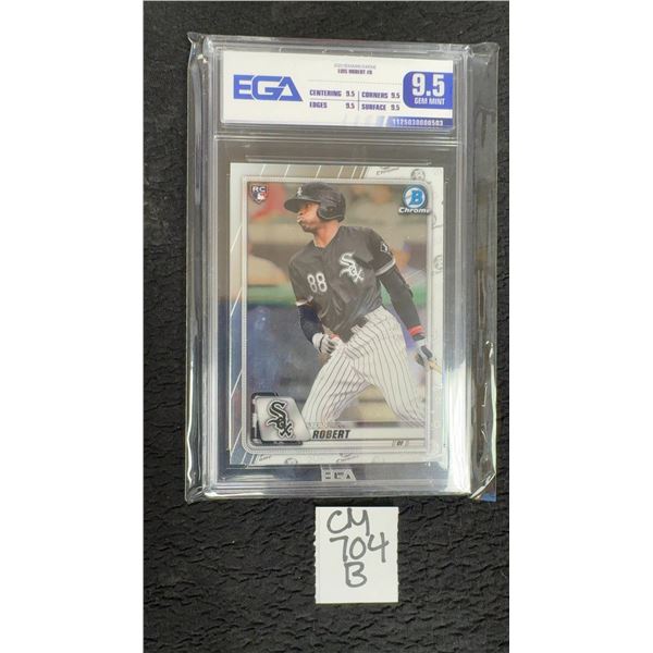 Graded 2020 Bowman Chrome Luis Robert #8 Rookie Baseball Card, EGA 9.5 Gem Mint
