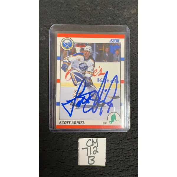 1990 Score Scott Arniel #251 Autographed Buffalo Sabres Hockey Card