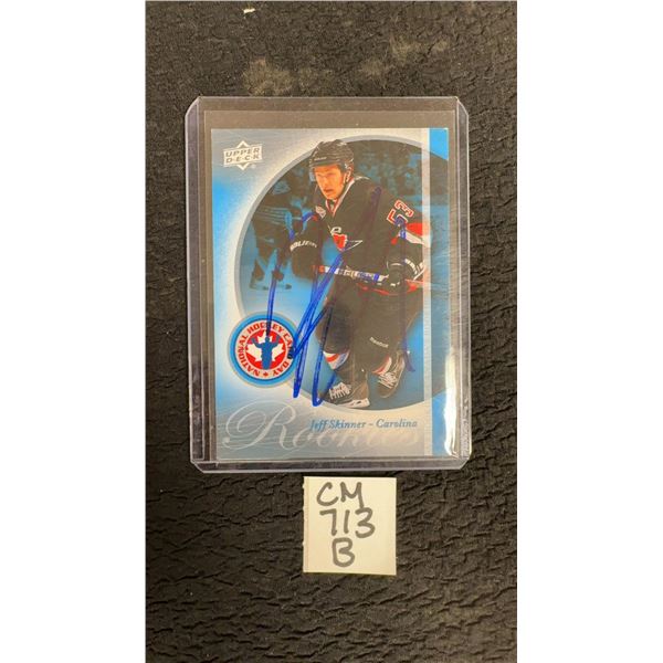Upper Deck National Hockey Card Day Jeff Skinner Rookies Autographed California Hurricanes Card