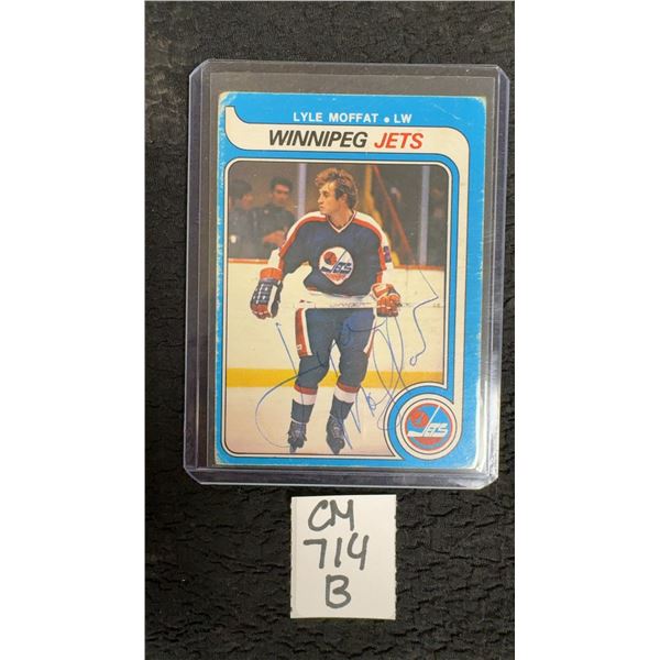 1979 O-Pee-Chee Lyle Moffat #277 Winnipeg Jets Autographed Hockey Card