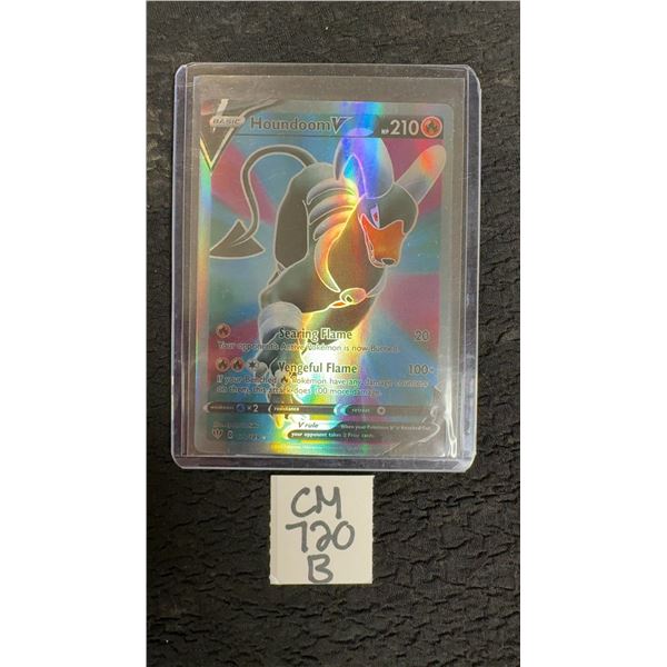 Pokémon Houndoom V Full Art Ultra Rare 178/189 Darkness Ablaze Holographic Card, 2020