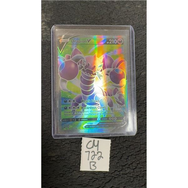 2020 Pokémon Drapion V Full Art Secret Rare Card 175/185 Sword and Shield Vivid Voltage
