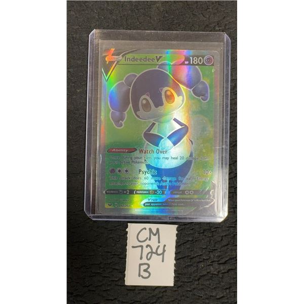 2020 Pokémon Sword and Shield Indeedee V Full Art Secret Rare Trading Card 192/202