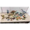 Image 1 : Large Collection of Plastic Dinosaur and Marine Animal Toy Figures with Trees, Rocks