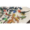 Image 4 : Large Collection of Plastic Dinosaur and Marine Animal Toy Figures with Trees, Rocks