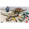 Image 7 : Large Collection of Plastic Dinosaur and Marine Animal Toy Figures with Trees, Rocks