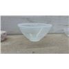 Image 5 : Set of 4 Ceramic Bowls With Lids and 7 White Swirled Art Glass Bowls