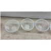 Image 8 : Set of 4 Ceramic Bowls With Lids and 7 White Swirled Art Glass Bowls