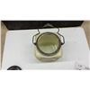 Image 4 : Vintage Wave craft Custard Glass Biscuit Jar with Silver-Plated Lid and Handle, Hand-Painted
