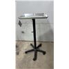 Image 2 : Adjustable Rolling Utility Tray Stand with Stainless Steel Tray and Pneumatic Rolling Stool