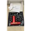 Image 1 : Red and Gold BX-720 Myofascial Physiotherapy Massage Gun with Attachments and USB Cable
