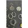 Image 4 : Assorted Earrings Including Michaelangelo Rhinestone and Pearl Dangles, Hoops, Wood Drops